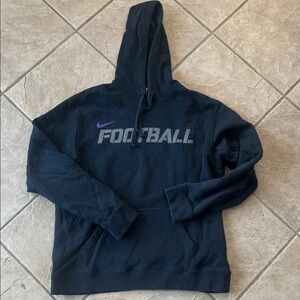 Nike Men's Black and Purple Football Hoodie